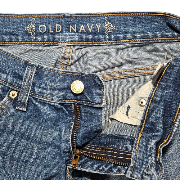 EUC Old Navy Distressed Boyfriend Skinny Jeans Sz. 0 Regular Happy Blue - Picture 5 of 11